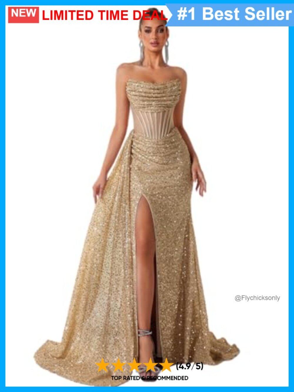 Sequin Tulle Off Shoulder Formal Evening Gown Floor Length Prom Dress
